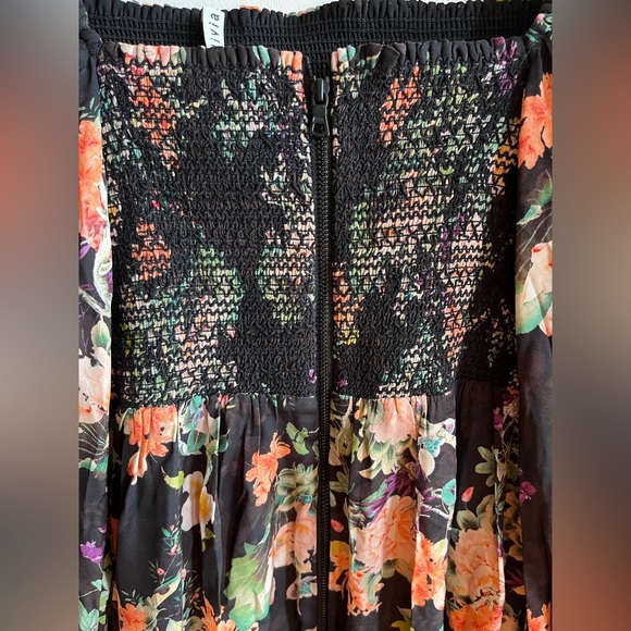 ALICE + OLIVIA Cooper Floral Smocked Minidress - Picture 9 of 12